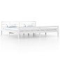 vidaXL Estructura de cama madera maciza blanco Super King 180x200 cm
