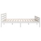 vidaXL Estructura de cama madera maciza blanco Super King 180x200 cm