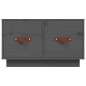 vidaXL Mesa de centro de madera maciza de pino gris 60x53x35 cm