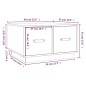 vidaXL Mesa de centro de madera maciza de pino gris 60x53x35 cm