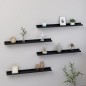 vidaXL Estantes de pared 4 unidades negro 80x9x3 cm vidaXL Estantes de pared 4 unidades negro 80x9x3 cm