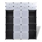 vidaXl Armario modular 18 compartimentos negro y blanco 37x146x180,5cm vidaXl Armario modular 18 compartimentos negro y blanco 37x146x180,5cm