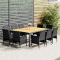 vidaXL Juego de comedor de jardín 11 piezas ratán sintético gris vidaXL Juego de comedor de jardín 11 piezas ratán sintético gris