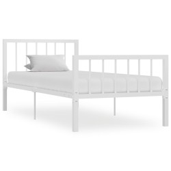 vidaXL Estructura de cama de metal blanco 100x200 cm