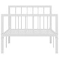 vidaXL Estructura de cama de metal blanco 100x200 cm vidaXL Estructura de cama de metal blanco 100x200 cm
