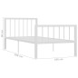 vidaXL Estructura de cama de metal blanco 100x200 cm vidaXL Estructura de cama de metal blanco 100x200 cm