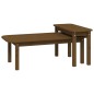 vidaXL Juego de mesas de centro 2 pzas madera maciza pino marrón miel vidaXL Juego de mesas de centro 2 pzas madera maciza pino marrón miel