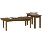 vidaXL Juego de mesas de centro 2 pzas madera maciza pino marrón miel vidaXL Juego de mesas de centro 2 pzas madera maciza pino marrón miel