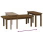 vidaXL Juego de mesas de centro 2 pzas madera maciza pino marrón miel vidaXL Juego de mesas de centro 2 pzas madera maciza pino marrón miel