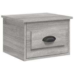 vidaXL Mesita de noche de pared color gris Sonoma 41,5x36x28 cm