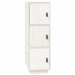 vidaXL Aparador alto madera maciza de pino blanco 34x40x108,5 cm