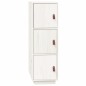 vidaXL Aparador alto madera maciza de pino blanco 34x40x108,5 cm vidaXL Aparador alto madera maciza de pino blanco 34x40x108,5 cm