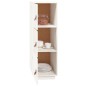 vidaXL Aparador alto madera maciza de pino blanco 34x40x108,5 cm vidaXL Aparador alto madera maciza de pino blanco 34x40x108,5 cm