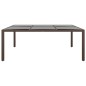 vidaXL Juego de comedor de jardín 11 piezas ratán sintético marrón vidaXL Juego de comedor de jardín 11 piezas ratán sintético marrón