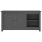 vidaXL Mueble de TV de madera maciza de pino gris 103x36,5x52 cm vidaXL Mueble de TV de madera maciza de pino gris 103x36,5x52 cm