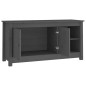 vidaXL Mueble de TV de madera maciza de pino gris 103x36,5x52 cm vidaXL Mueble de TV de madera maciza de pino gris 103x36,5x52 cm