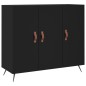 vidaXL Aparador de madera de ingeniería negro 90x34x80 cm vidaXL Aparador de madera de ingeniería negro 90x34x80 cm