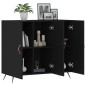 vidaXL Aparador de madera de ingeniería negro 90x34x80 cm vidaXL Aparador de madera de ingeniería negro 90x34x80 cm