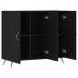 vidaXL Aparador de madera de ingeniería negro 90x34x80 cm vidaXL Aparador de madera de ingeniería negro 90x34x80 cm