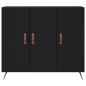 vidaXL Aparador de madera de ingeniería negro 90x34x80 cm vidaXL Aparador de madera de ingeniería negro 90x34x80 cm