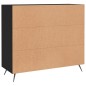 vidaXL Aparador de madera de ingeniería negro 90x34x80 cm vidaXL Aparador de madera de ingeniería negro 90x34x80 cm