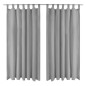 vidaXL Cortinas de micro-raso con bucles 2 unidades 140x245 cm gris vidaXL Cortinas de micro-raso con bucles 2 unidades 140x245 cm gris