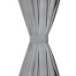 vidaXL Cortinas de micro-raso con bucles 2 unidades 140x245 cm gris vidaXL Cortinas de micro-raso con bucles 2 unidades 140x245 cm gris