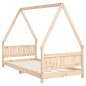 vidaXL Estructura de cama infantil madera maciza de pino 90x190 cm vidaXL Estructura de cama infantil madera maciza de pino 90x190 cm