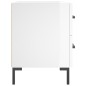vidaXL Mesita noche 2 uds madera ingeniería blanco brillo 40x35x47,5cm vidaXL Mesita noche 2 uds madera ingeniería blanco brillo 40x35x47,5cm