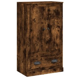 vidaXL Aparador de madera contrachapada roble ahumado 60x35,5x103,5 cm