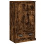 vidaXL Aparador de madera contrachapada roble ahumado 60x35,5x103,5 cm