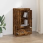 vidaXL Aparador de madera contrachapada roble ahumado 60x35,5x103,5 cm