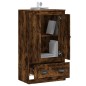 vidaXL Aparador de madera contrachapada roble ahumado 60x35,5x103,5 cm