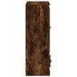 vidaXL Aparador de madera contrachapada roble ahumado 60x35,5x103,5 cm