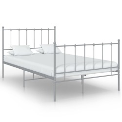 vidaXL Estructura de cama de metal gris 120x200 cm