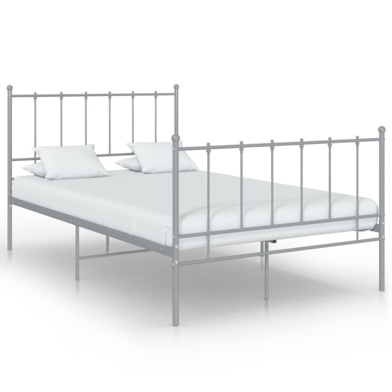 vidaXL Estructura de cama de metal gris 120x200 cm vidaXL Estructura de cama de metal gris 120x200 cm