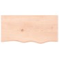 vidaXL Estante de pared madera maciza roble sin tratar 80x40x(2-4) cm vidaXL Estante de pared madera maciza roble sin tratar 80x40x(2-4) cm