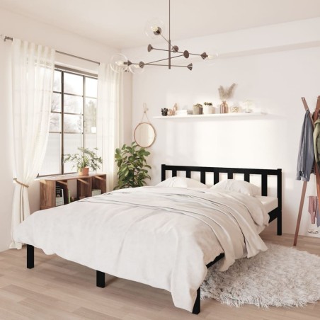 vidaXL Estructura de cama madera maciza de pino King Size 150x200 cm