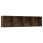 vidaXL Estantería/mueble de TV madera roble ahumado 143x30x36 cm vidaXL Estantería/mueble de TV madera roble ahumado 143x30x36 cm