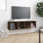 vidaXL Estantería/mueble de TV madera roble ahumado 143x30x36 cm vidaXL Estantería/mueble de TV madera roble ahumado 143x30x36 cm