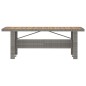 vidaXL Set de comedor de jardín 9 pzas y cojines ratán sintético gris