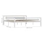 vidaXL Estructura de cama de metal blanco y negro 180x200 cm