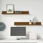 vidaXL Estantes de pared 2 uds madera de pino marrón miel 80x11x9 cm