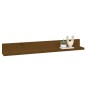 vidaXL Estantes de pared 2 uds madera de pino marrón miel 80x11x9 cm