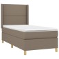 vidaXL Cama box spring colchón y luces LED gris taupe 80x200 cm vidaXL Cama box spring colchón y luces LED gris taupe 80x200 cm