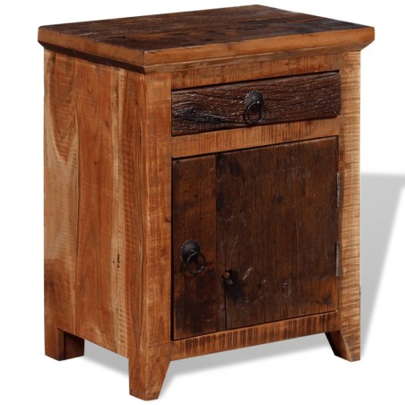 vidaXL Mesita de noche de madera acacia maciza reciclada