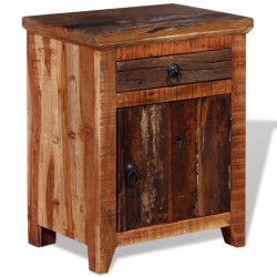 vidaXL Mesita de noche de madera acacia maciza reciclada