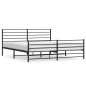 vidaXL Estructura de cama cabecero y pie de cama metal negro 180x200cm vidaXL Estructura de cama cabecero y pie de cama metal negro 180x200cm