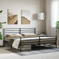 vidaXL Estructura de cama cabecero y pie de cama metal negro 180x200cm vidaXL Estructura de cama cabecero y pie de cama metal negro 180x200cm