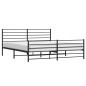 vidaXL Estructura de cama cabecero y pie de cama metal negro 180x200cm vidaXL Estructura de cama cabecero y pie de cama metal negro 180x200cm